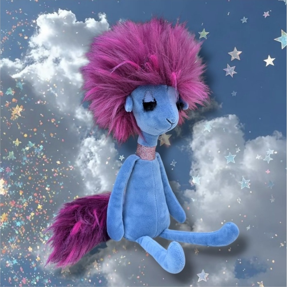 Jellycat Swellegant Kitty Clarissa Cat Blue & Purple 15" Tall Retired Design